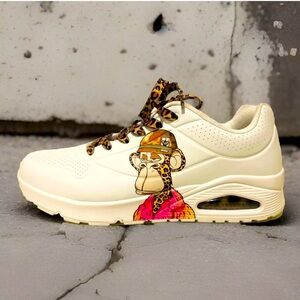 Rare Skechers 11.5 Uno Dr. Bombay Snoop Dogg Mens White Lifestyle Sneakers Shoes